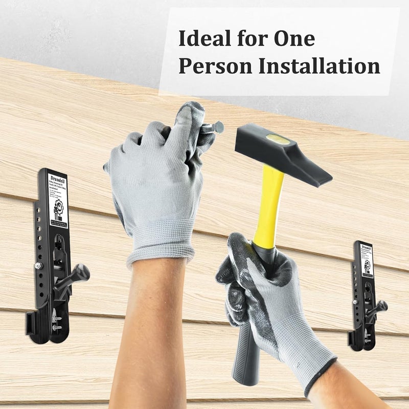 Drusolell Siding Tools, Siding Installation Tools, Siding Mounting Kit, Compatible with 5/16- Inch Fiber Cement Siding, Lap Siding Gauge with Adjustable Reveals(Black) - Image 4